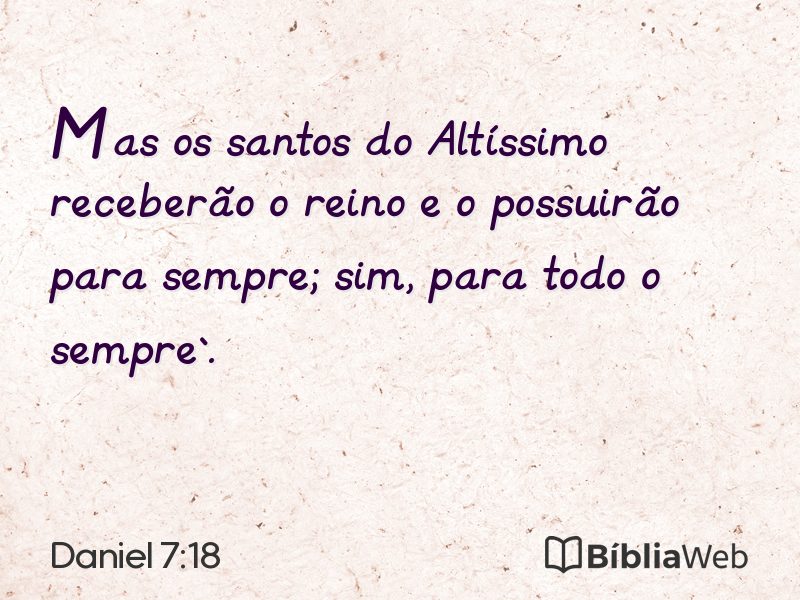 Daniel 7:18 em imagem para compartilhar