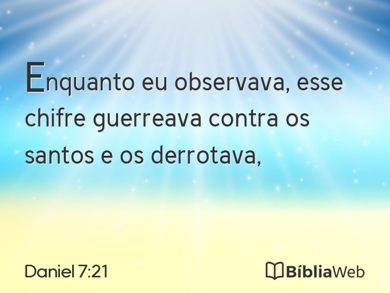 Daniel 7:21 em imagem para compartilhar