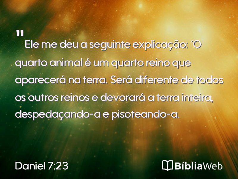 Daniel 7:23 em imagem para compartilhar