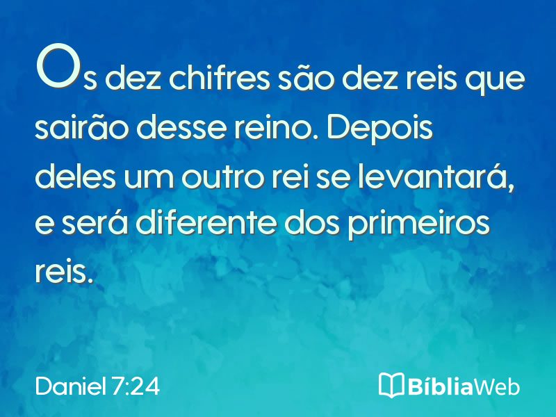 Daniel 7:24 em imagem para compartilhar
