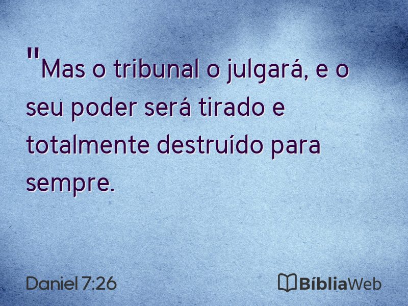 Daniel 7:26 em imagem para compartilhar