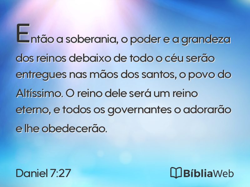 Daniel 7:27 em imagem para compartilhar