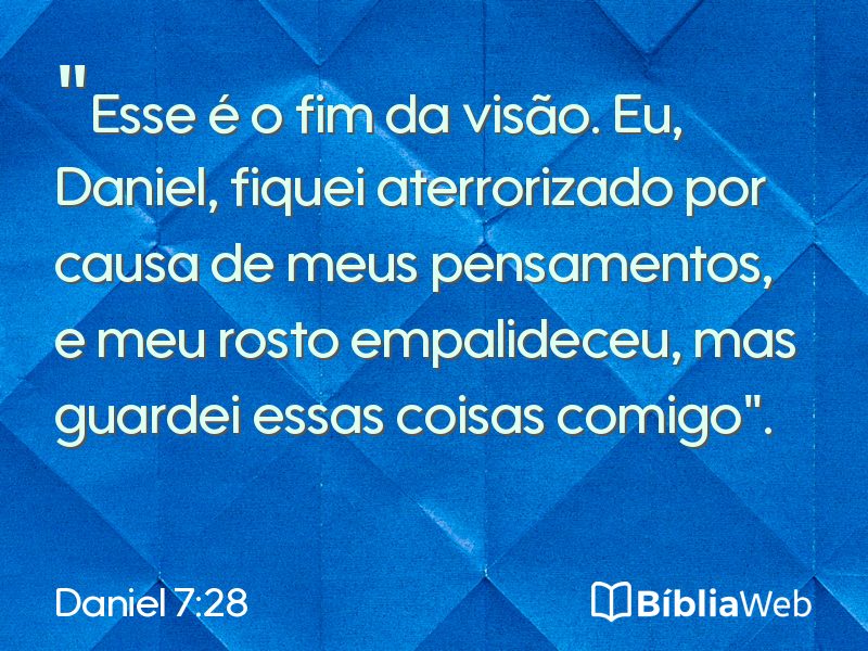 Daniel 7:28 em imagem para compartilhar
