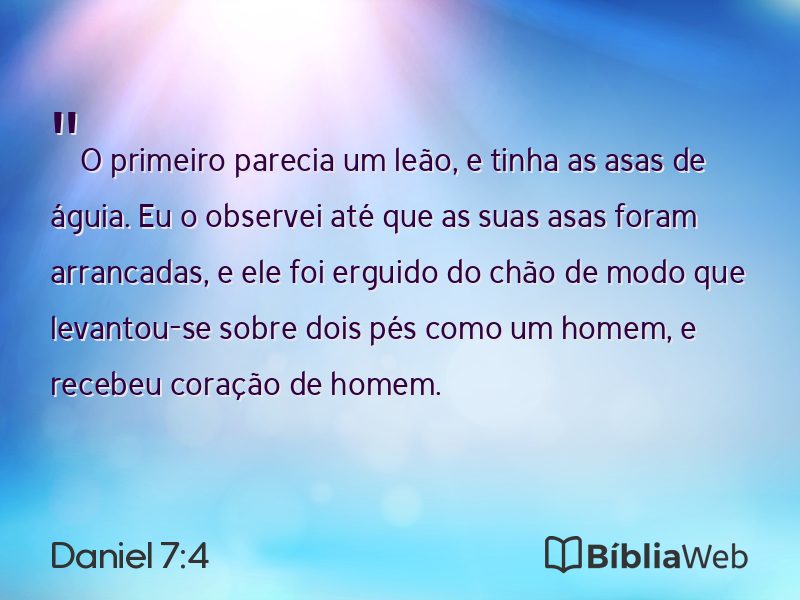 Daniel 7:4 em imagem para compartilhar