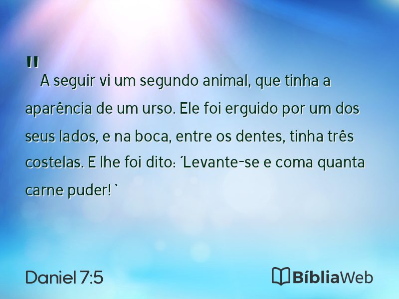 Daniel 7:5 em imagem para compartilhar