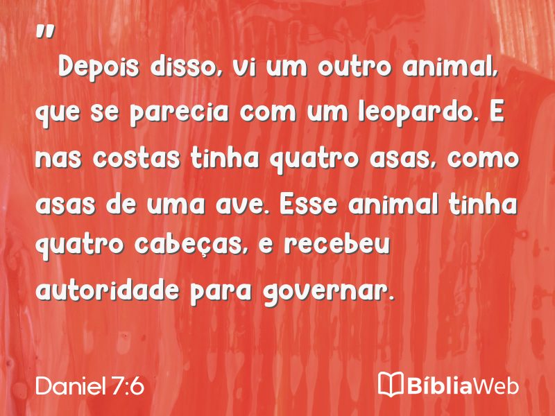 Daniel 7:6 em imagem para compartilhar