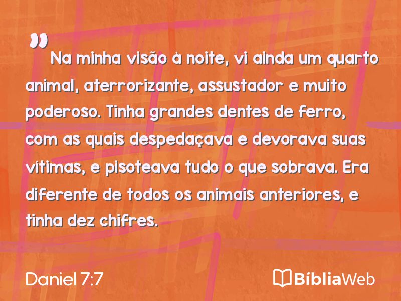 Daniel 7:7 em imagem para compartilhar
