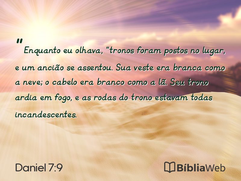 Daniel 7:9 em imagem para compartilhar