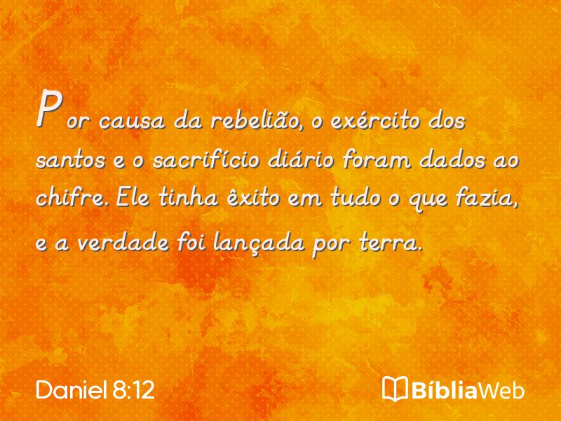 Daniel 8:12 em imagem para compartilhar