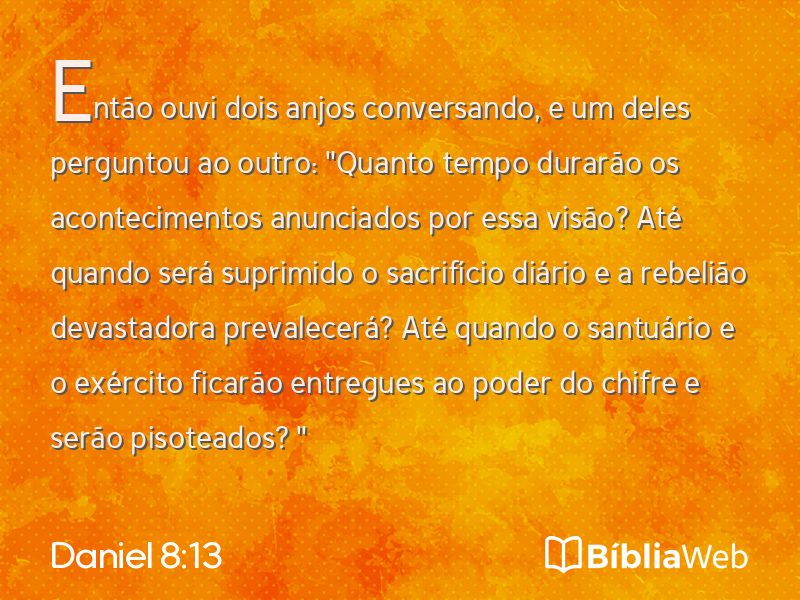 Daniel 8:13 em imagem para compartilhar