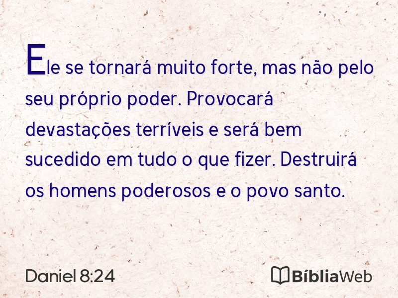 Daniel 8:24 em imagem para compartilhar