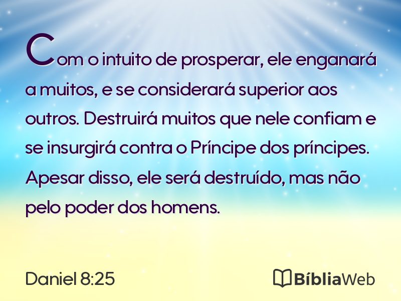 Daniel 8:25 em imagem para compartilhar