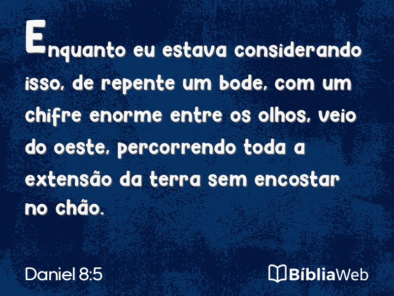 Daniel 8:5 em imagem para compartilhar