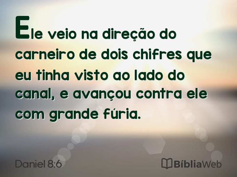Daniel 8:6 em imagem para compartilhar