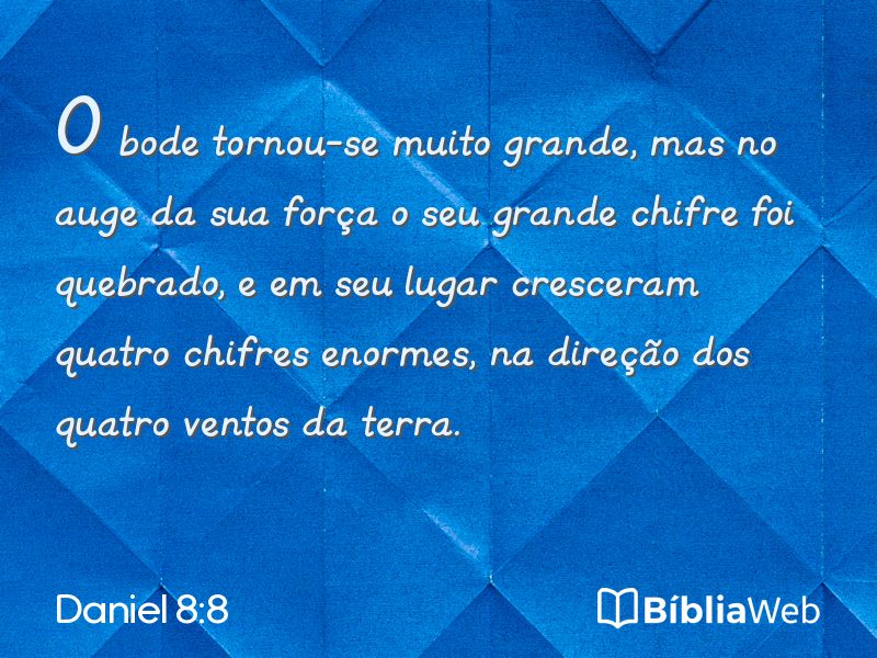Daniel 8:8 em imagem para compartilhar