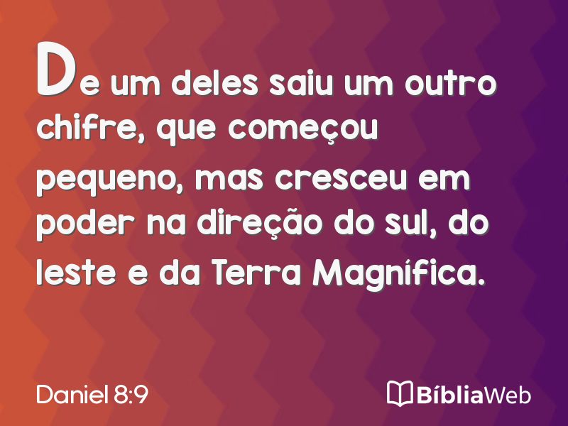 Daniel 8:9 em imagem para compartilhar