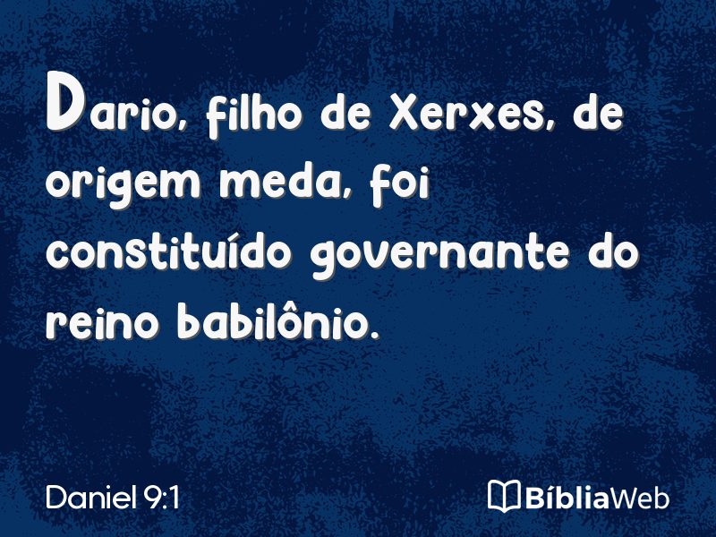 Daniel 9:1 em imagem para compartilhar