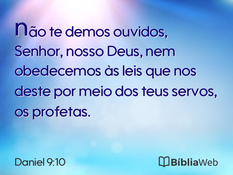 Daniel 9:10 em imagem para compartilhar