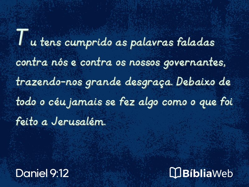 Daniel 9:12 em imagem para compartilhar