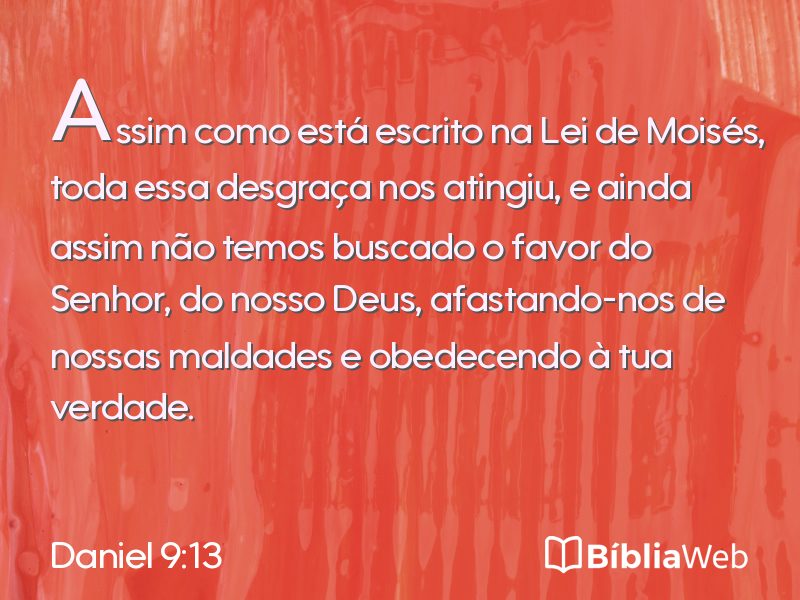 Daniel 9:13 em imagem para compartilhar