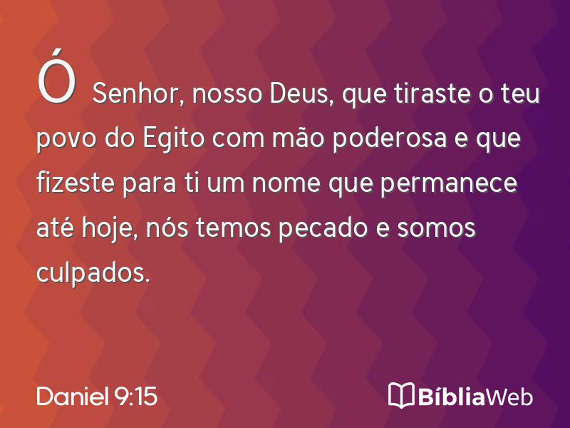 Daniel 9:15 em imagem para compartilhar