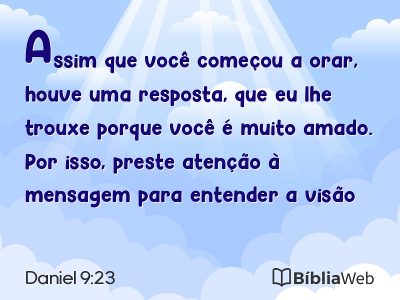 Daniel 9:23 em imagem para compartilhar