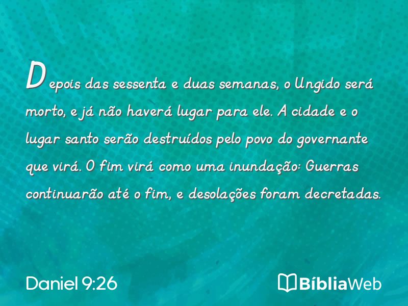 Daniel 9:26 em imagem para compartilhar