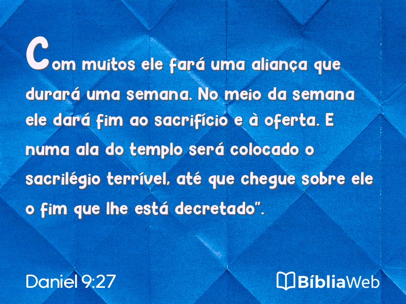 Daniel 9:27 em imagem para compartilhar