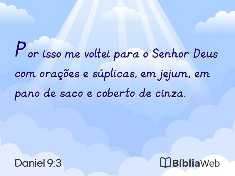 Daniel 9:3 em imagem para compartilhar