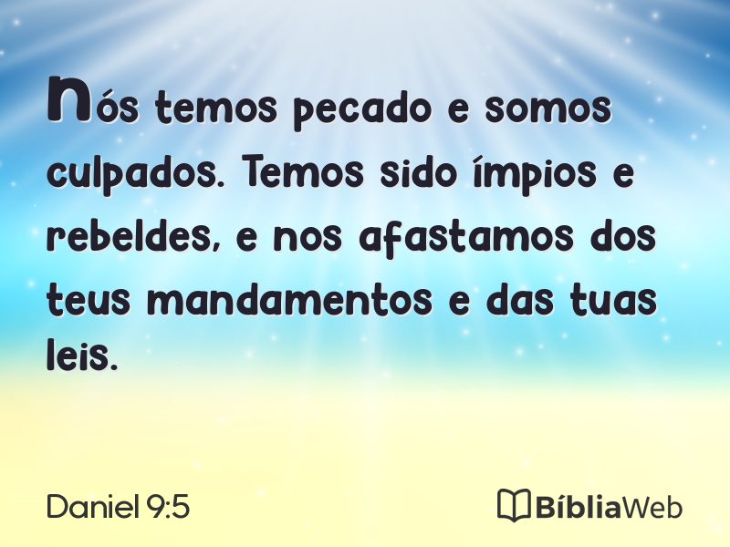 Daniel 9:5 em imagem para compartilhar
