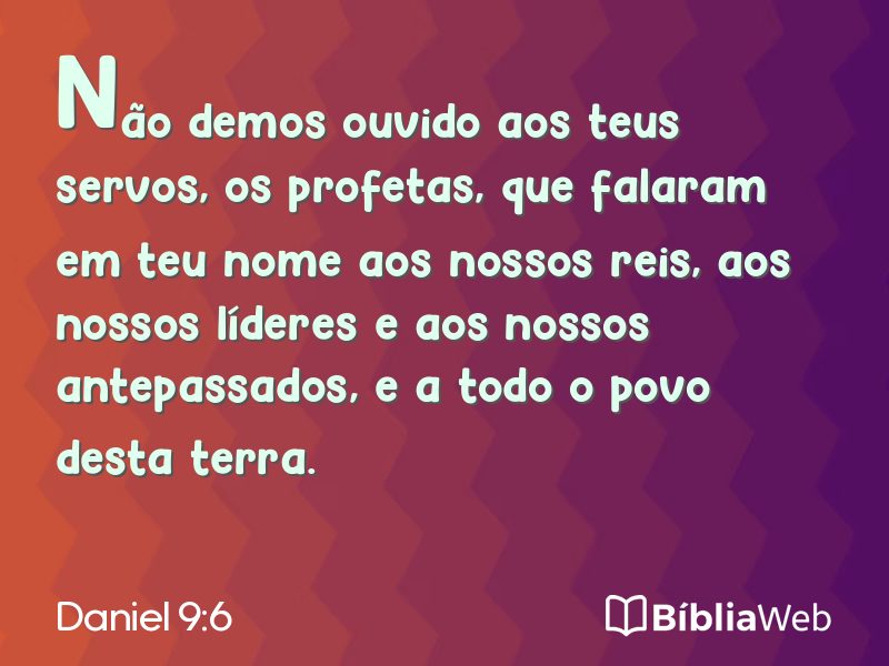 Daniel 9:6 em imagem para compartilhar