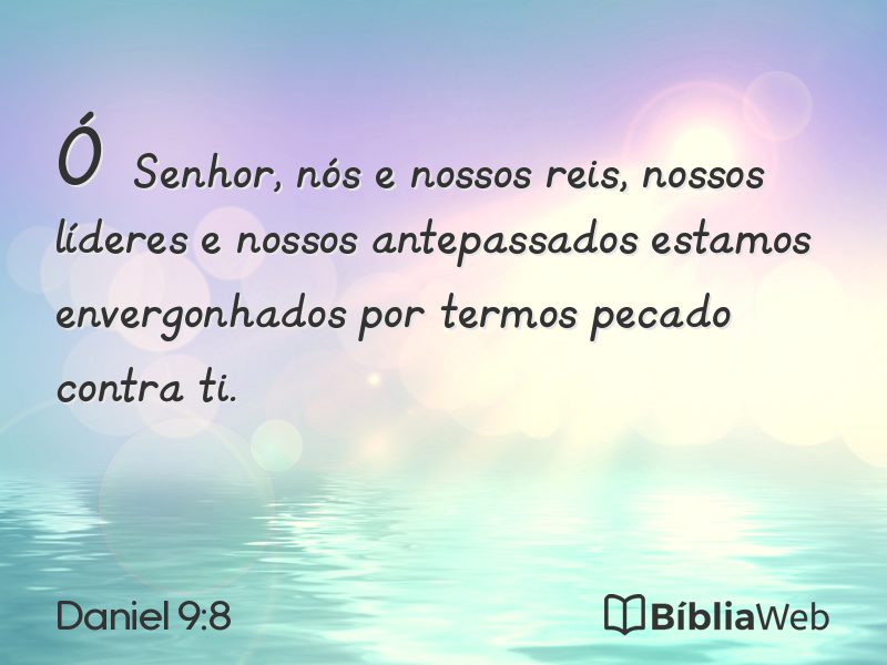 Daniel 9:8 em imagem para compartilhar
