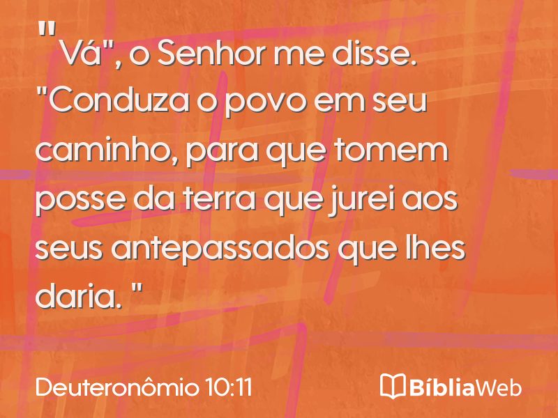 Deuteronômio 10:11 em imagem para compartilhar