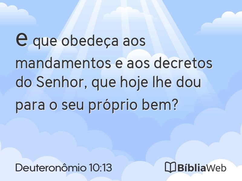 Deuteronômio 10:13 em imagem para compartilhar