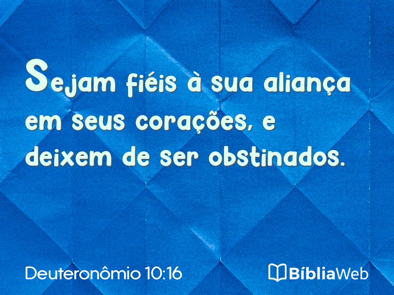 Deuteronômio 10:16 em imagem para compartilhar