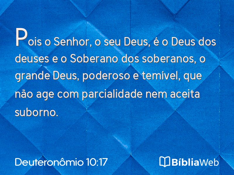 Deuteronômio 10:17 em imagem para compartilhar