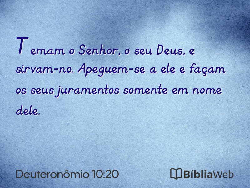 Deuteronômio 10:20 em imagem para compartilhar