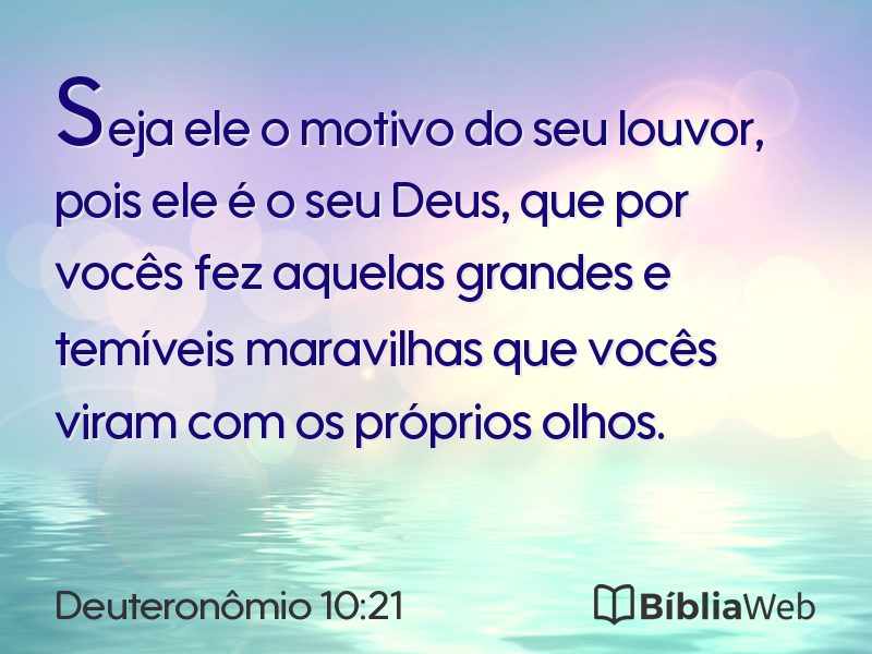 Deuteronômio 10:21 em imagem para compartilhar