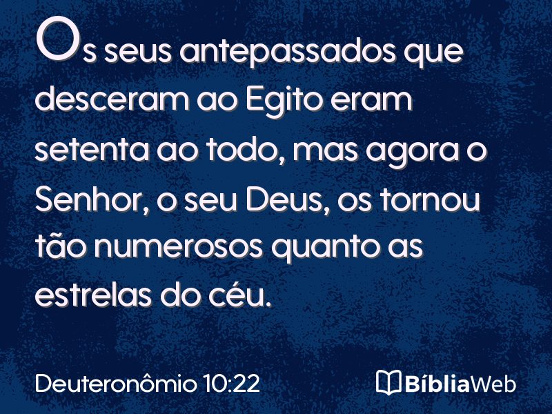Deuteronômio 10:22 em imagem para compartilhar