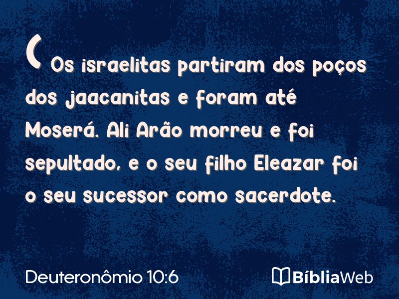 Deuteronômio 10:6 em imagem para compartilhar