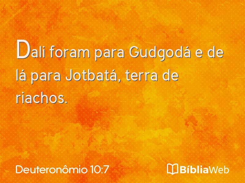 Deuteronômio 10:7 em imagem para compartilhar