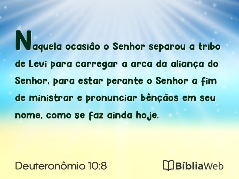Deuteronômio 10:8 em imagem para compartilhar
