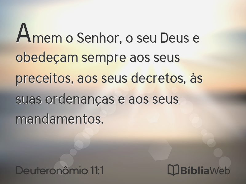 Deuteronômio 11:1 em imagem para compartilhar