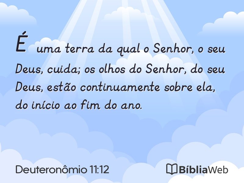 Deuteronômio 11:12 em imagem para compartilhar