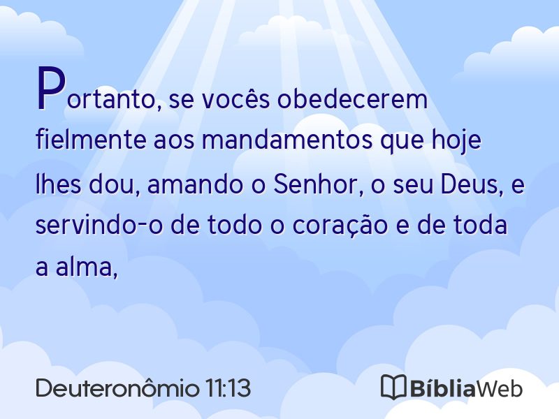 Deuteronômio 11:13 em imagem para compartilhar