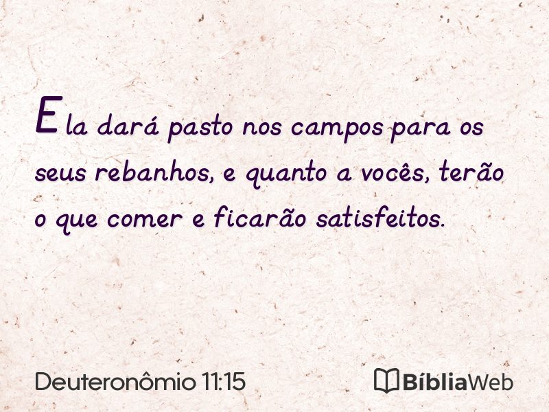 Deuteronômio 11:15 em imagem para compartilhar
