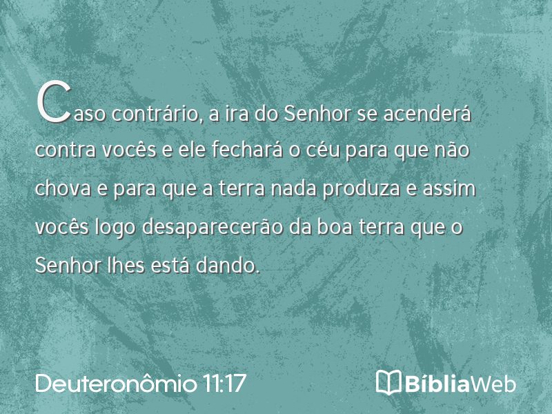 Deuteronômio 11:17 em imagem para compartilhar
