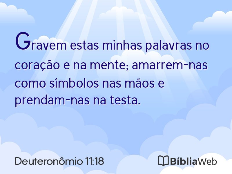 Deuteronômio 11:18 em imagem para compartilhar