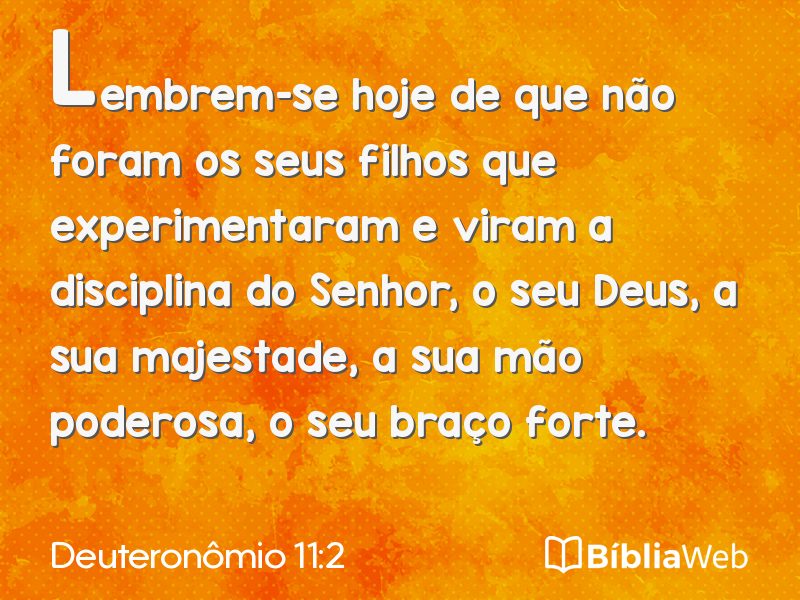 Deuteronômio 11:2 em imagem para compartilhar