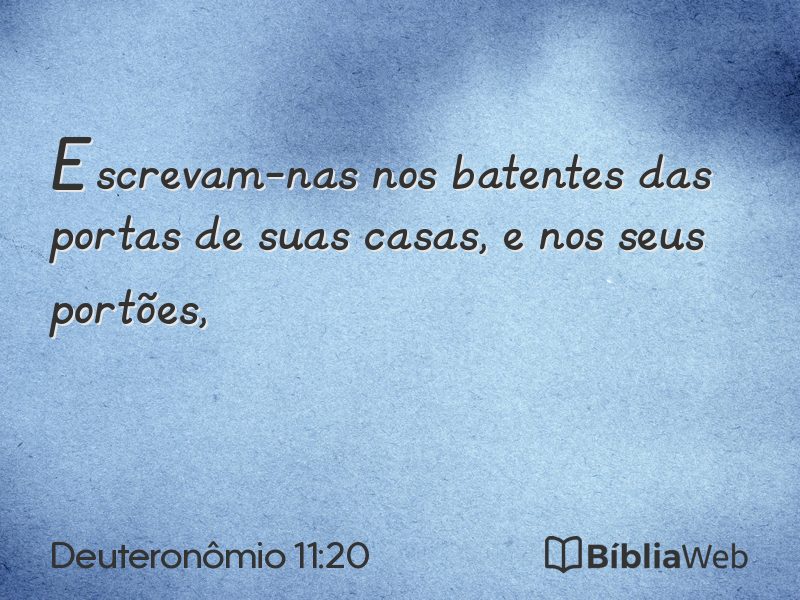 Deuteronômio 11:20 em imagem para compartilhar